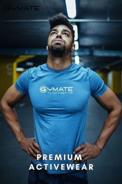 gymate pro premium activewear t shirt blue