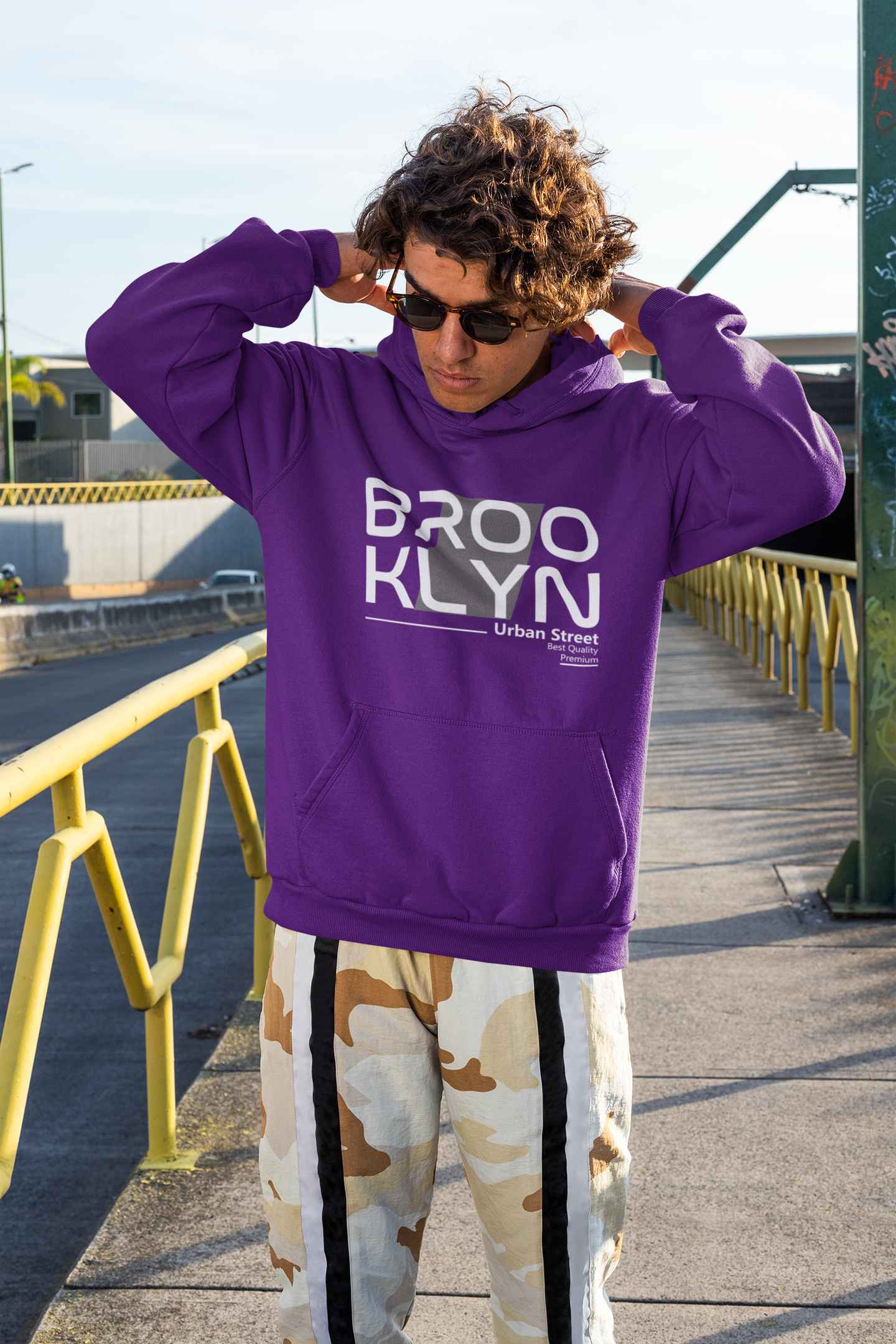 purple Mens Branded Tops – Brooklyn Style logo for Casual & activewear