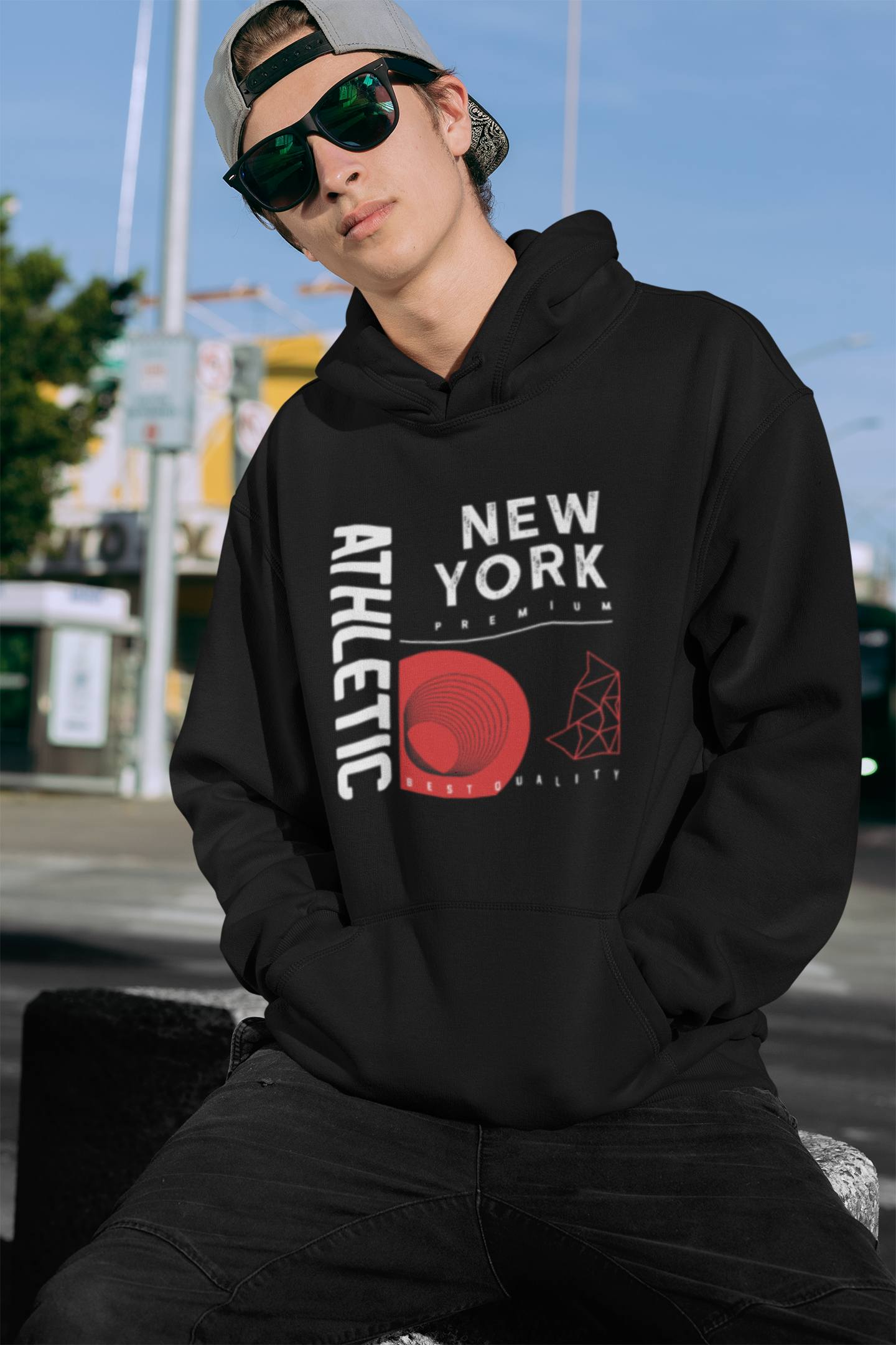 Kids Hoodies/Youth Activewear Boys & Girls Hoodies Athletic New York black boys