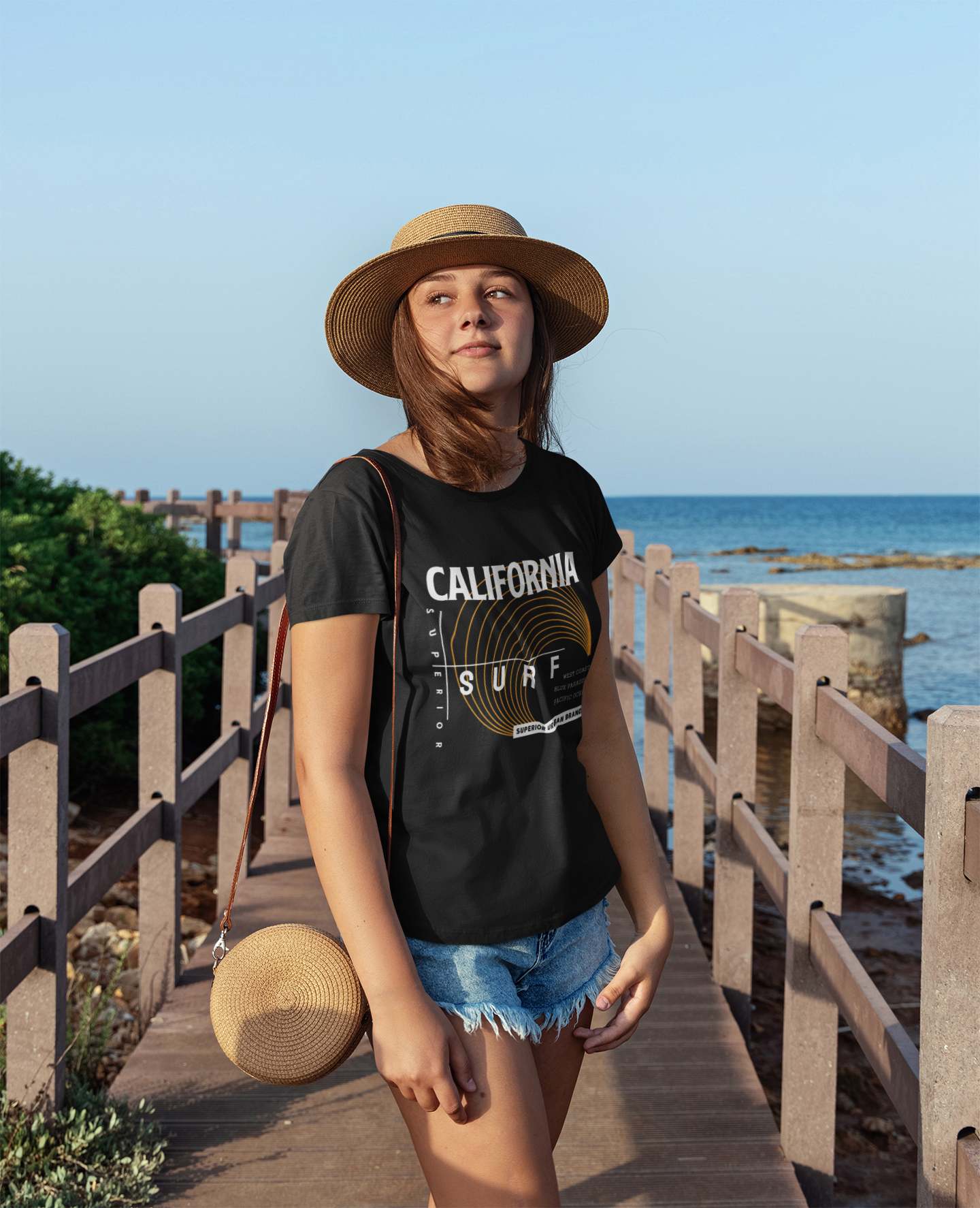 Slogan T-Shirts Youth/Kids Motivational | California surf black girls