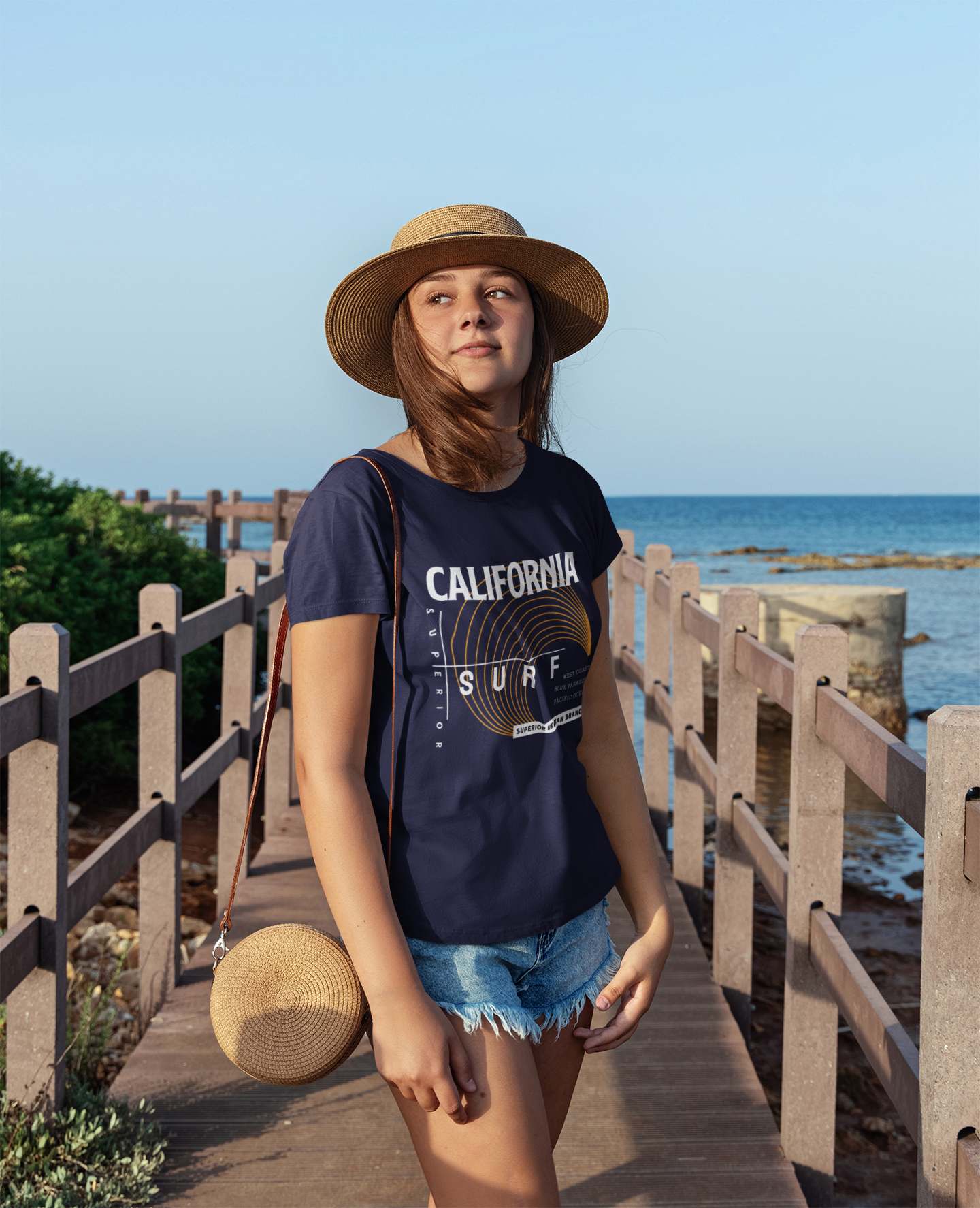 Slogan T-Shirts Youth/Kids Motivational | California surf navy girls