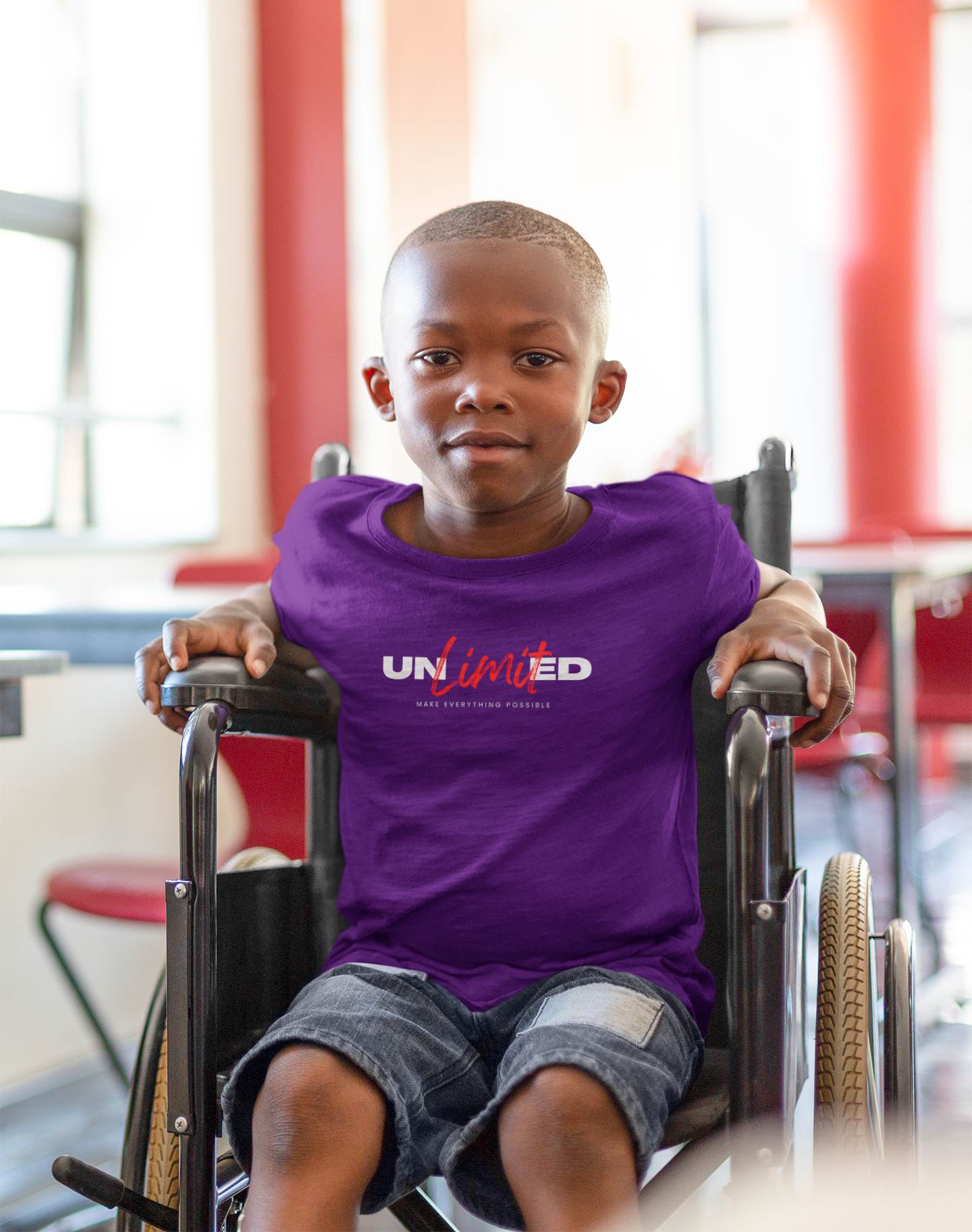 Slogan T Shirts Youth/Kids Motivational | Unlimited purple boys
