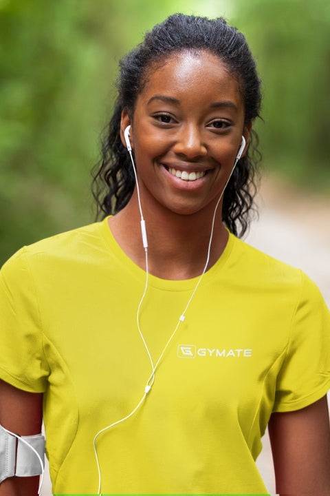 Recycled Womens Running Tops & Gym T-shirt Flex 2 sun yellow