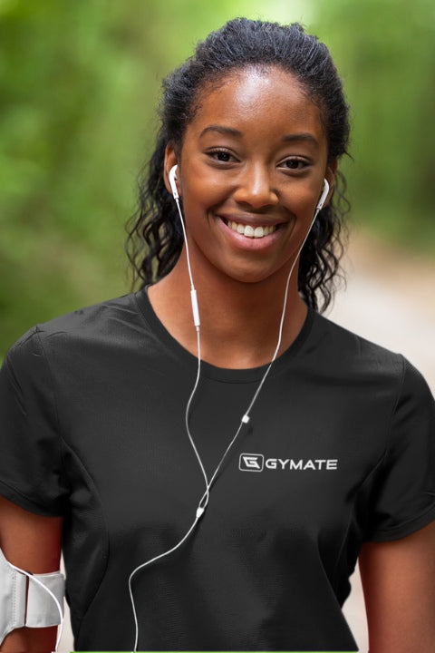 Recycled Womens Running Tops & Gym T-shirt Flex 2 black