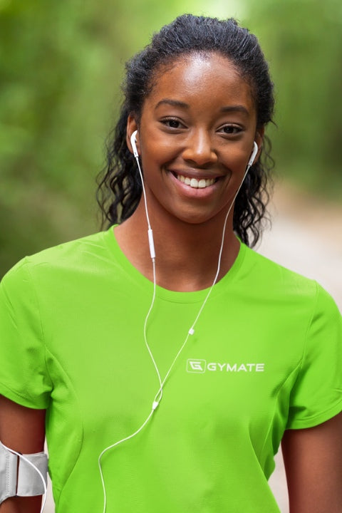 Recycled Womens Running Tops & Gym T-shirt Flex 2 electric green