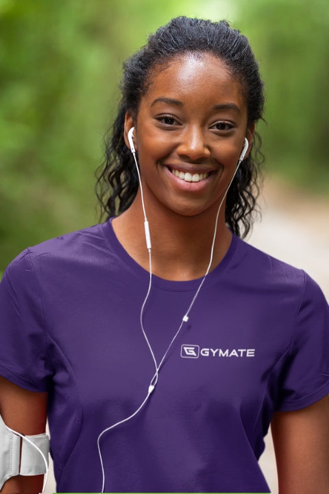 Recycled Womens Running Tops & Gym T-shirt Flex 2 purple