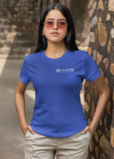 Designer T Shirts For Women | Activewear Designer T shirts royal blue