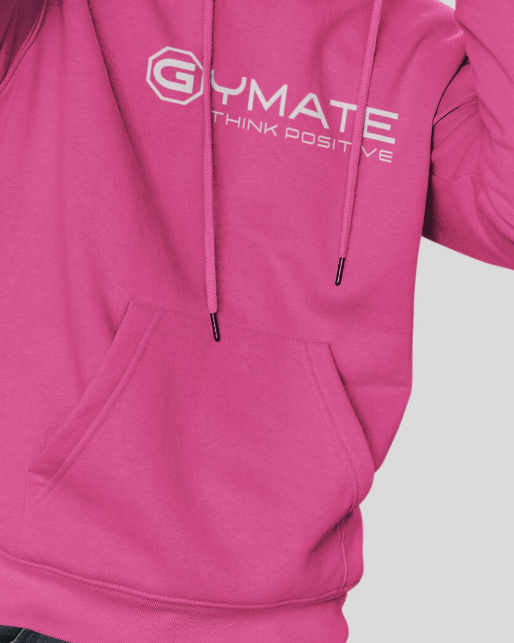 Stylish Mens Pink Hoodies close of hem