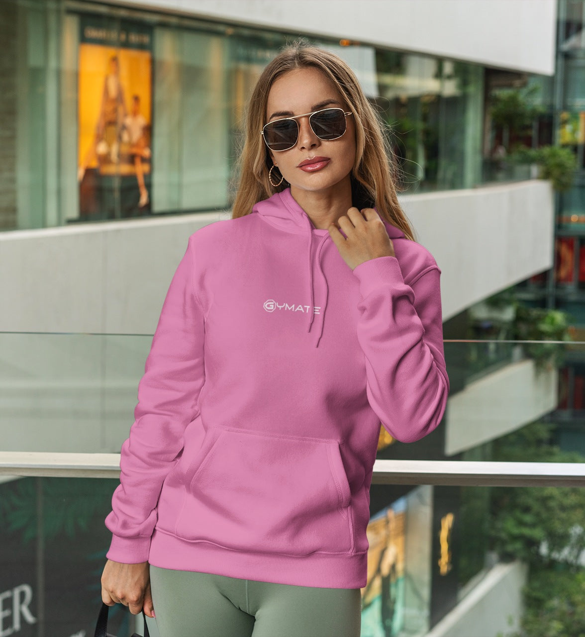 Women's Designer Hoodies Original Gymate ctr/small pink