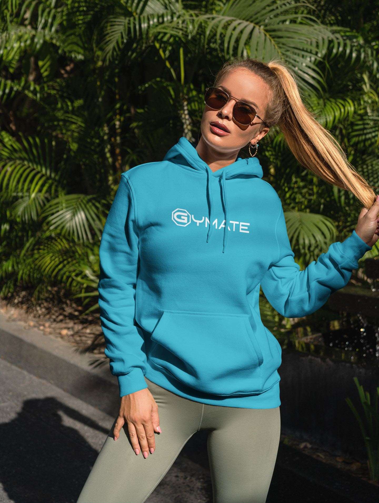 Women's Designer Hoodies Gymate ctr/large sapphire blue