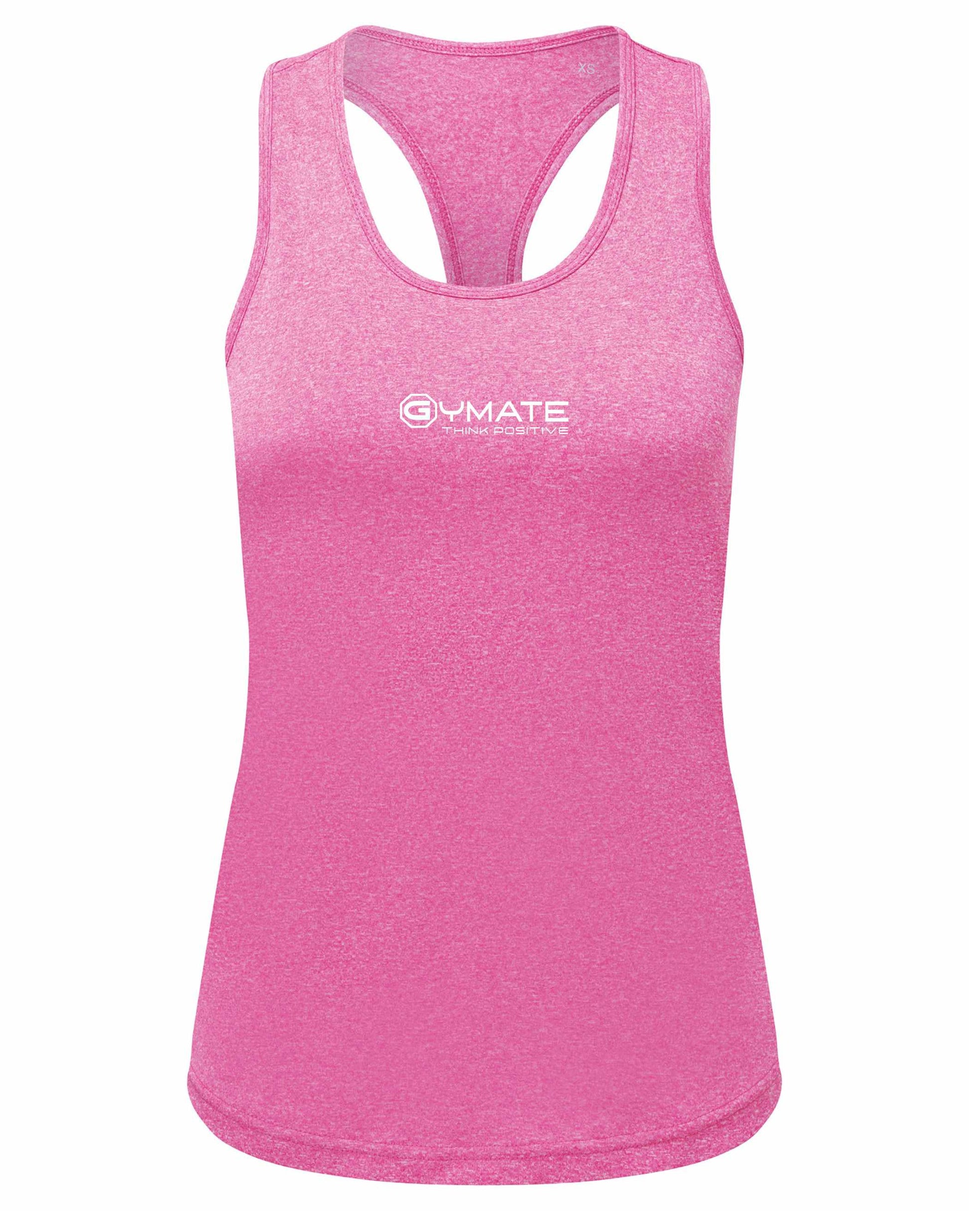 Womens Vest Tops Recycled Performance Slim Racerback Vest pink