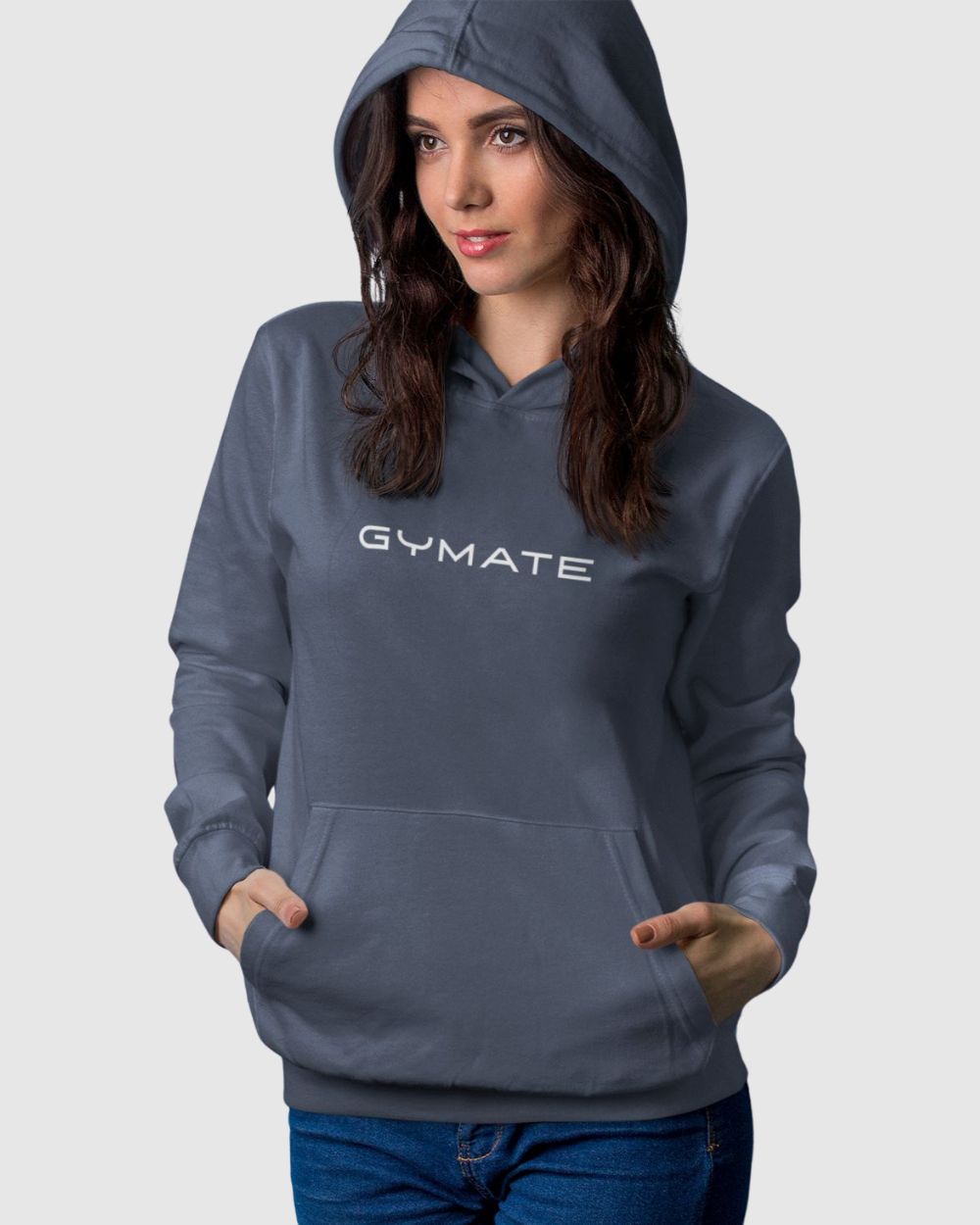 Womens Athleisure Hoodies Original Gymate ctr large airforce blue