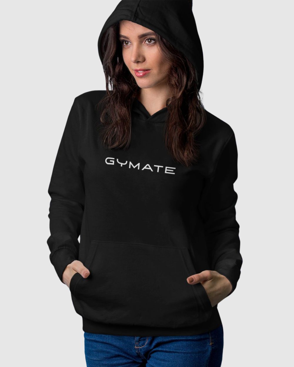 Womens Athleisure Hoodies Original Gymate ctr large black