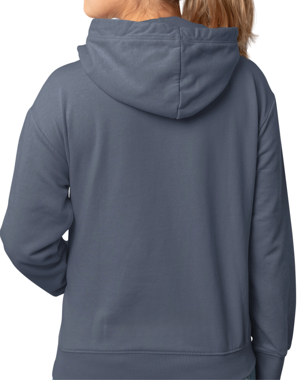 Womens Designer Hoodies rear photo airforce blue
