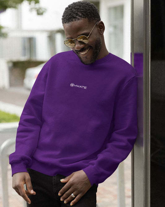 purple Mens Designer Sweatshirts Gymate Logo
