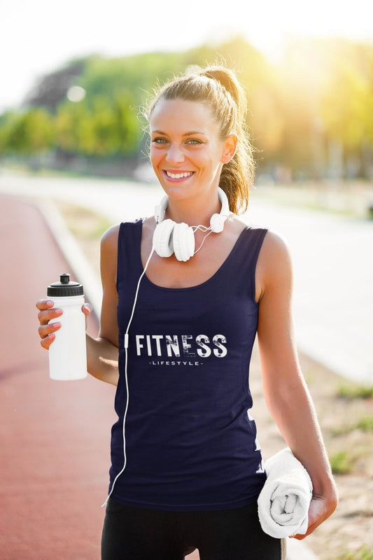 Womens Vest Top Stylish Activewear | Fitness Lifestyle navy