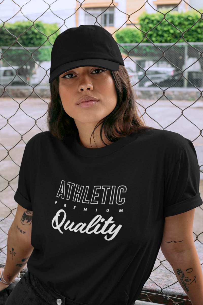 slogan t shirts womens Activewear & leisure wear | Athletic quality black