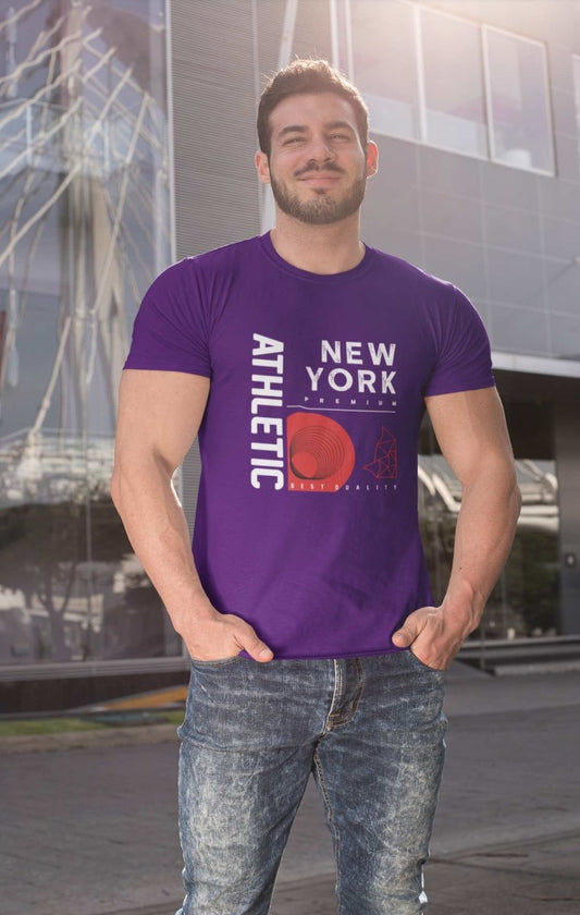 Gym t shirts Mens Activewear & | Athletic New York purple