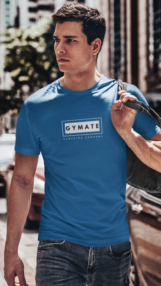 Designer T shirts to inspire Men | Gymate clothing blue