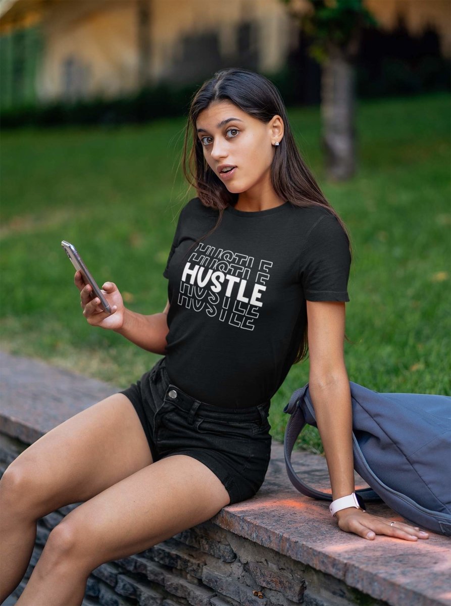 Stylish T-shirts for women Activewear / Athleisure | HUSTLE black