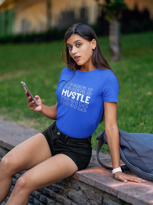 Stylish T-shirts for women Activewear / Athleisure | HUSTLE blue