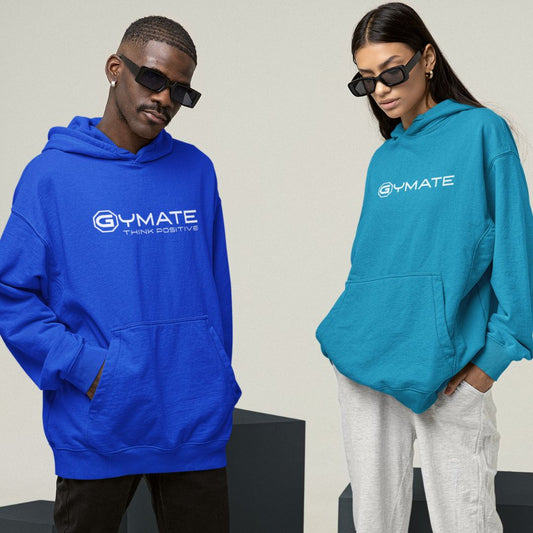 Gymate men and womens Light Blue Designer Hoodie