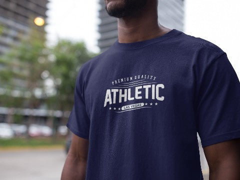 gymate pro premium quality athletic quality t shirt stylish design navy