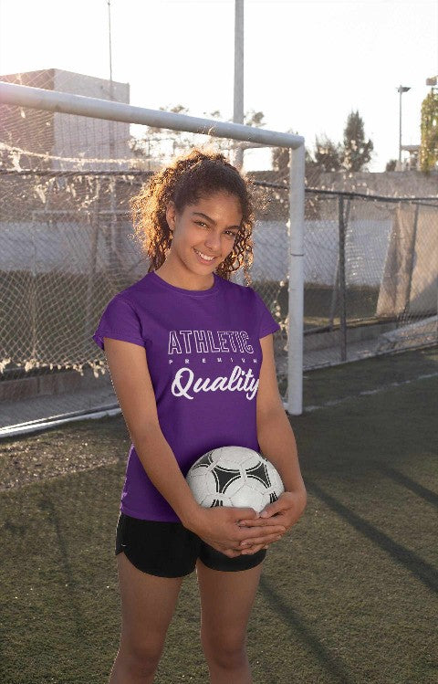 gymate pro teens t shirt athletic quality slogan t shirts girls purple
