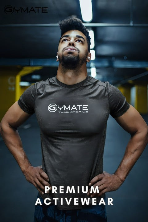 gymate pro premium activewear t shirt grey