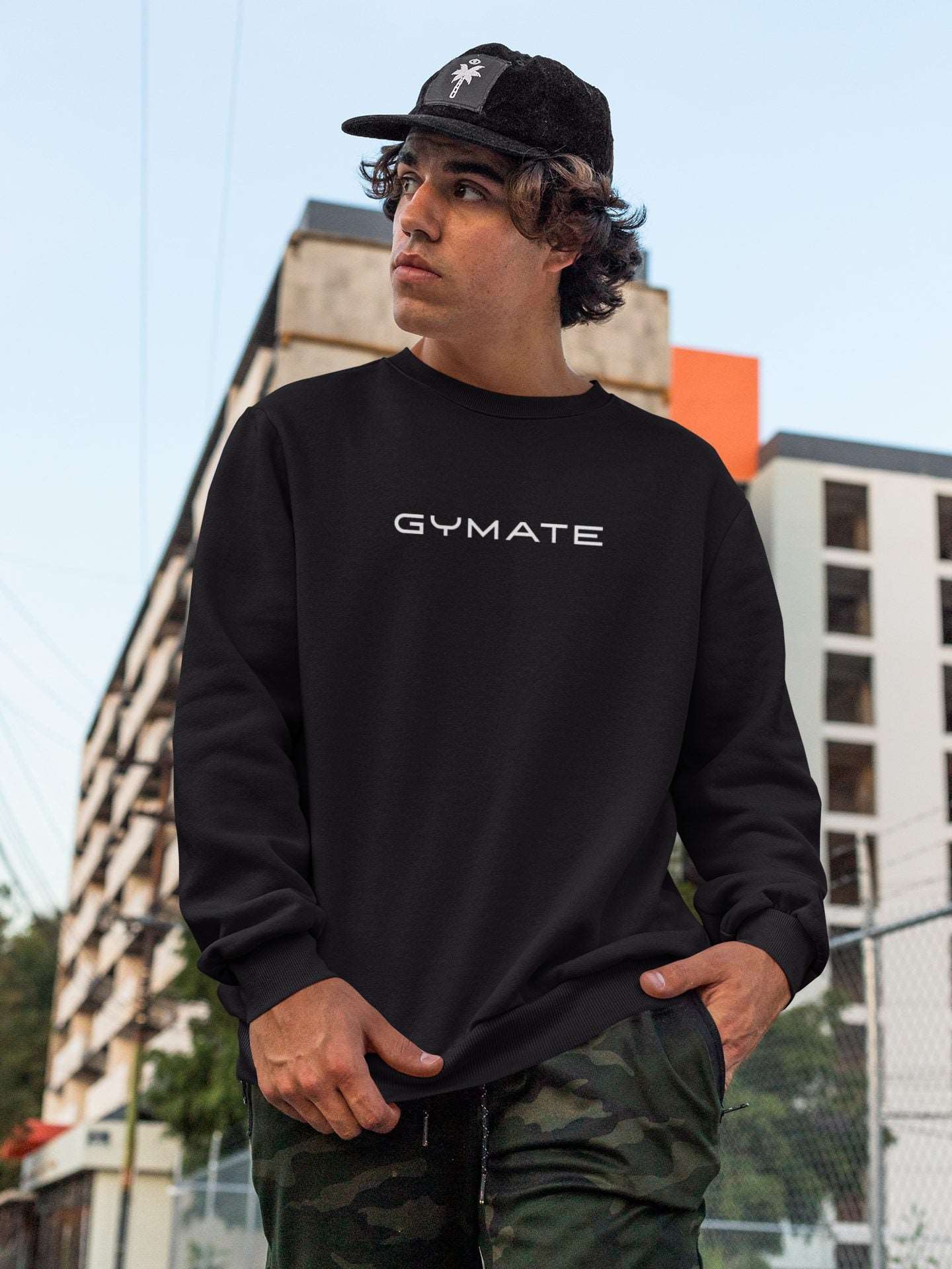 Mens Sweatshirts Original Gymate Logo [large/ctr] black