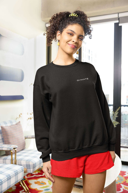 Designer Womens Sweatshirts Original Gymate [chest] black