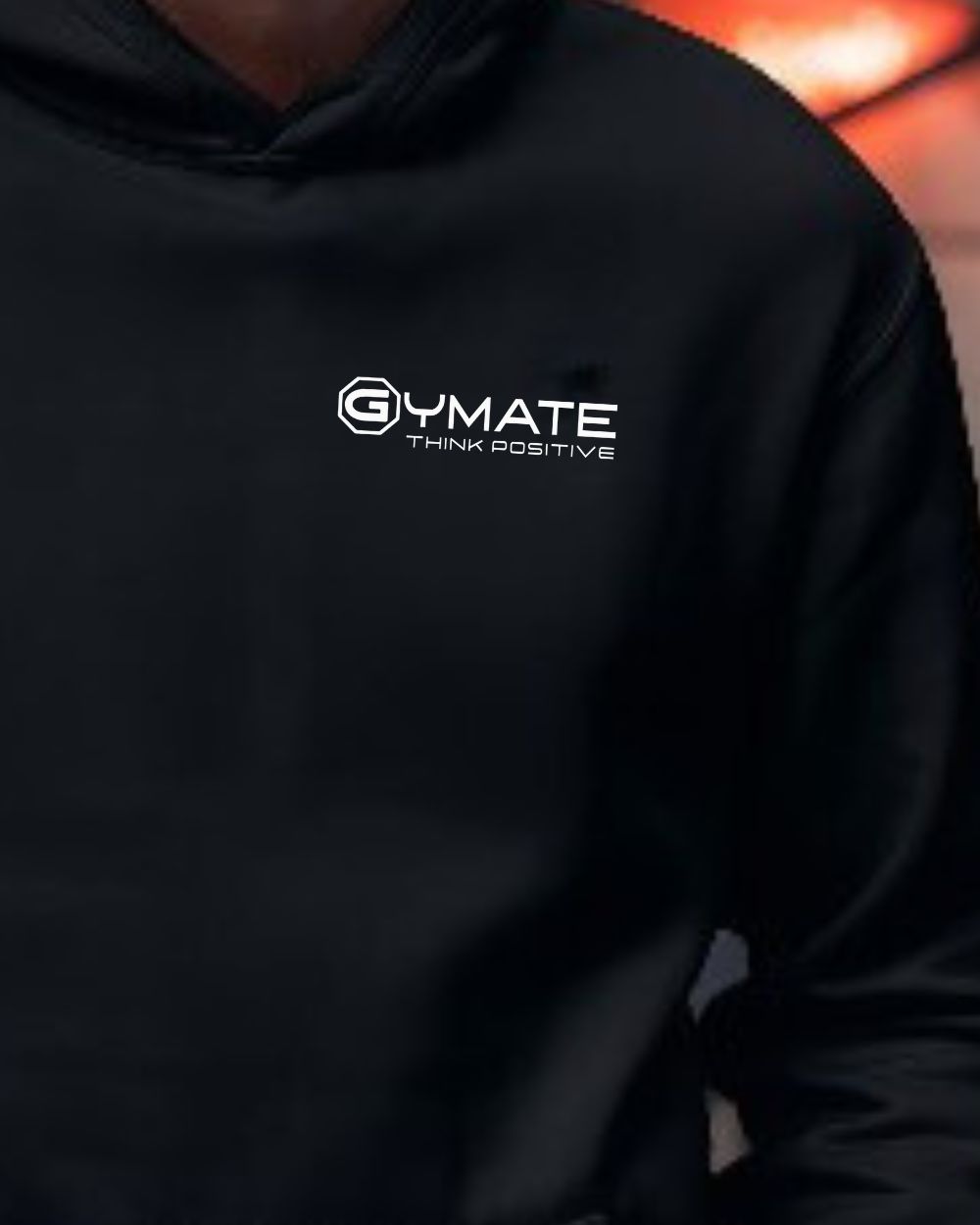 Black Stylish mens hoodies back close up 3