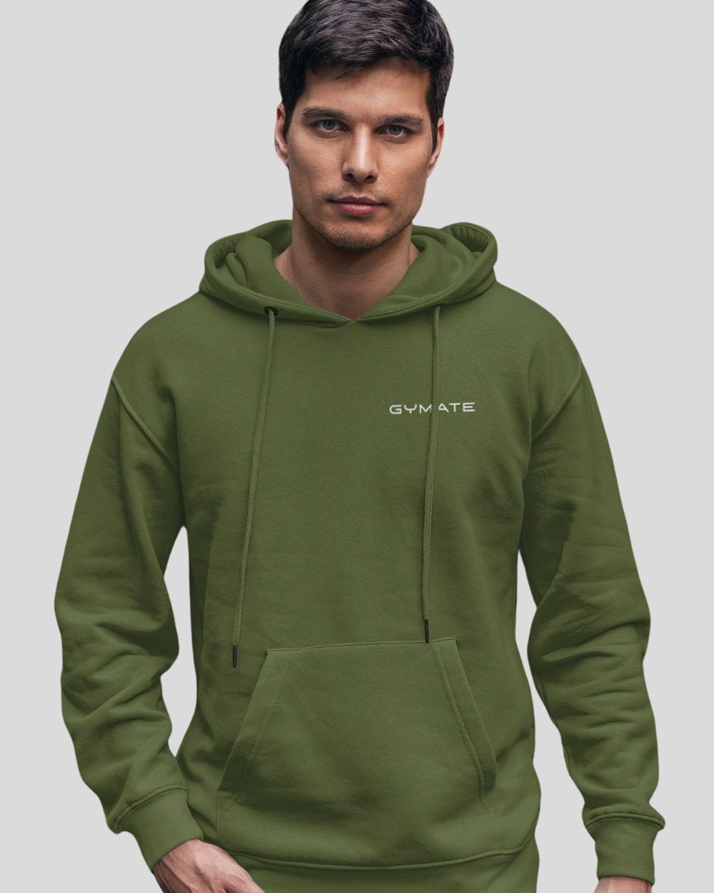green Mens Hoodies Designer Gymate Original small logo [chest]