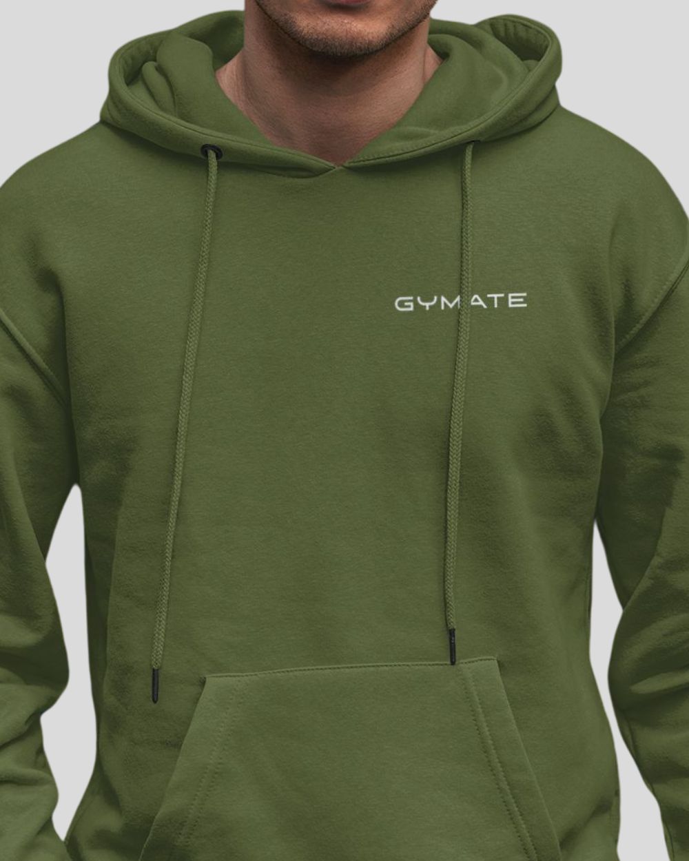 green close up mens hoodies designer logo chest