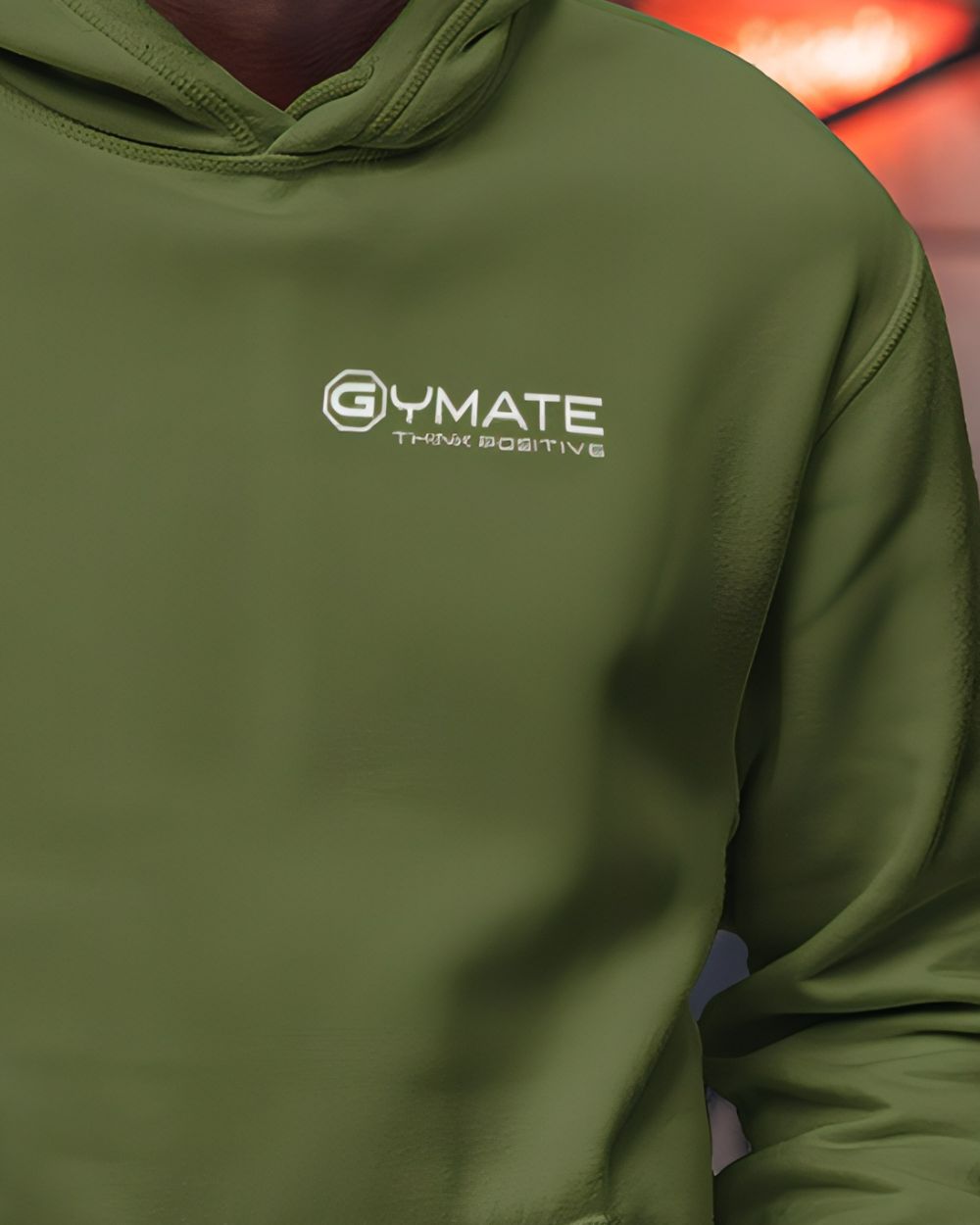 Green Stylish mens hoodies close up 2