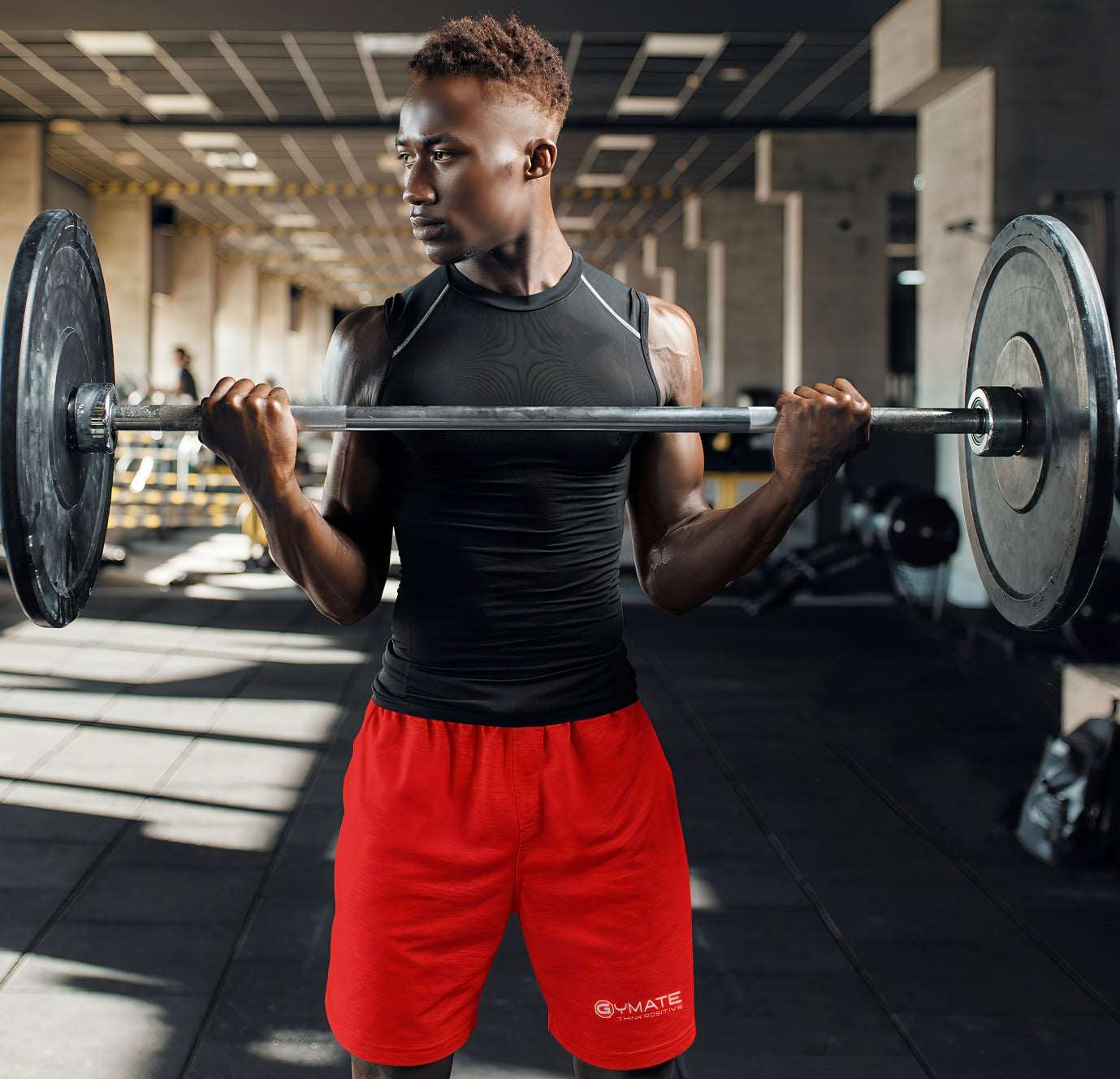 Activewear Mens Gym Shorts | Sweat Wicking Red