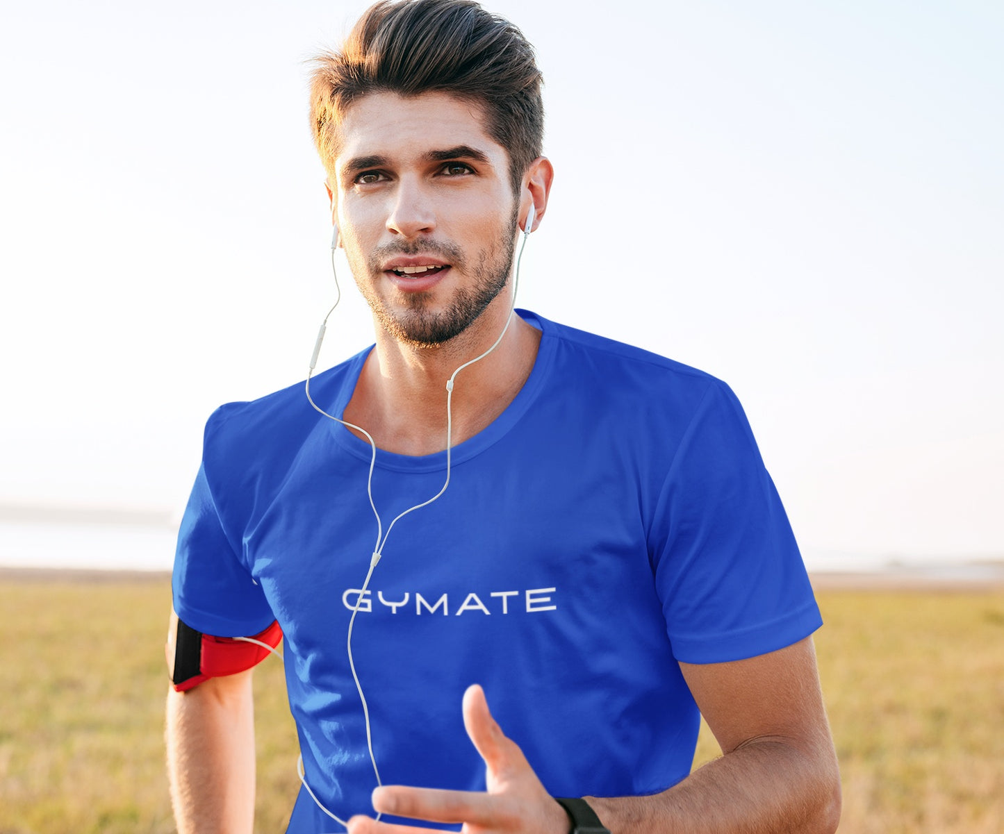 Mens running tops Recycled T-shirt Performance Activewear Original [lge/ctr] royal blue