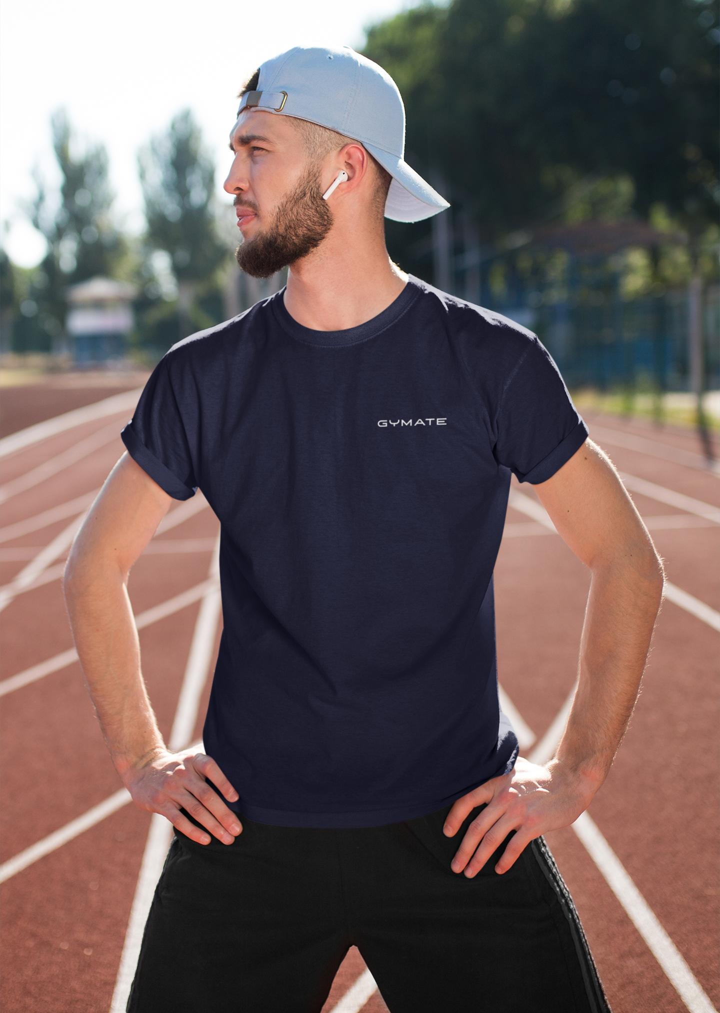 Recycled activewear T-shirts Mens sportswearOriginal [chest] navy