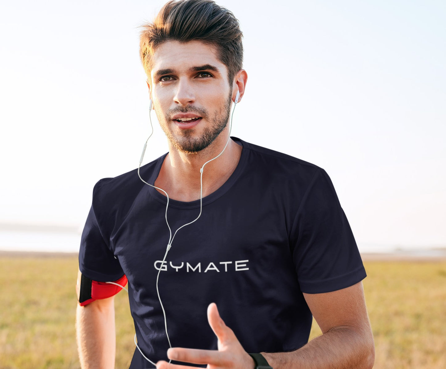 Mens running tops Recycled T-shirt Performance Activewear Original [lge/ctr] navy