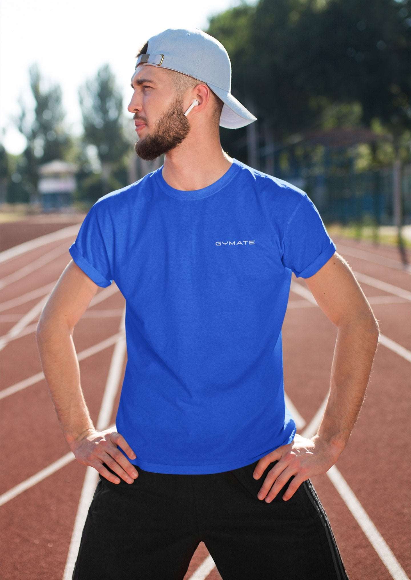 RRecycled activewear T-shirts Mens sportswear Original [chest] royal blue