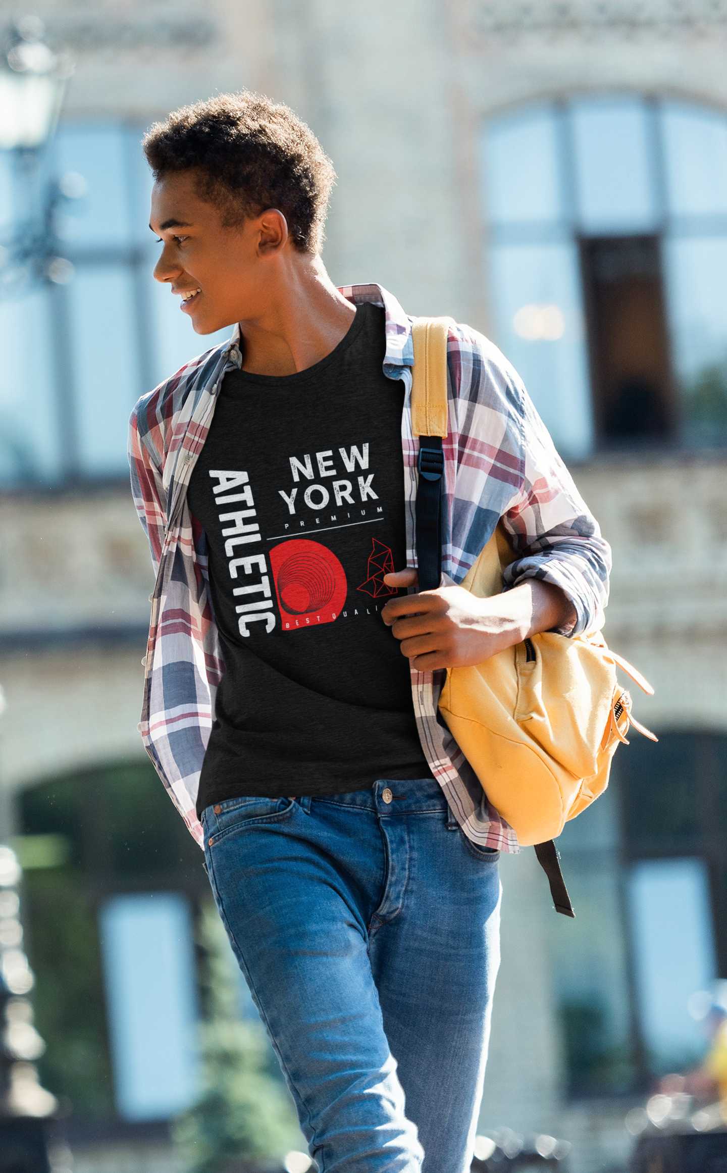 Junior Slogan T Shirts Youth/Kids Motivational | Athletic New York black