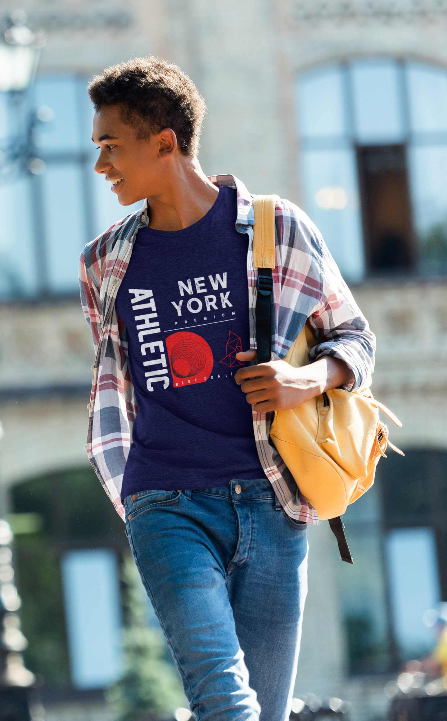 Junior Slogan T Shirts Youth/Kids Motivational | Athletic New York navy boys