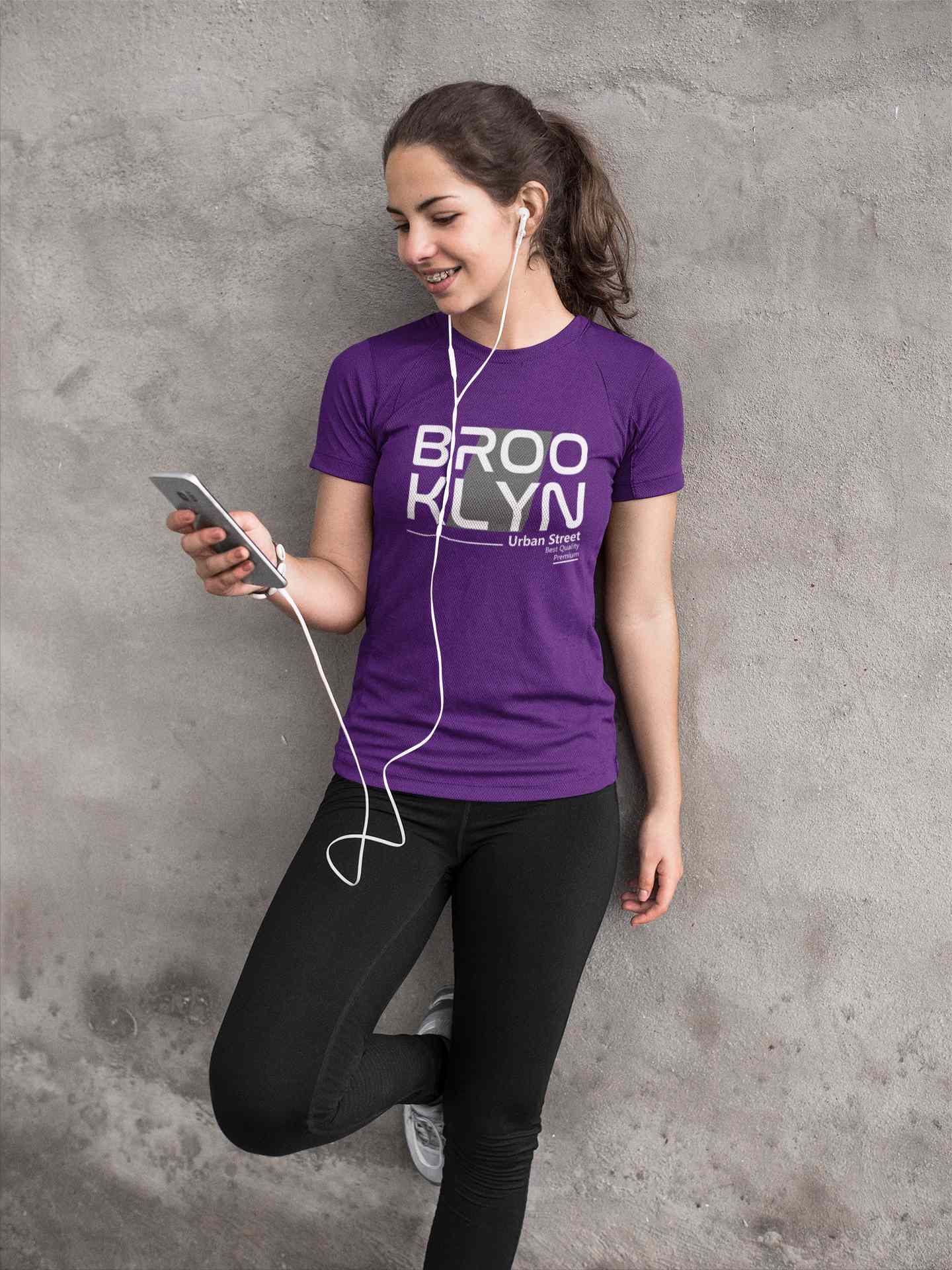 Slogan T Shirts Youth/Kids Motivational | Brooklyn purple girls
