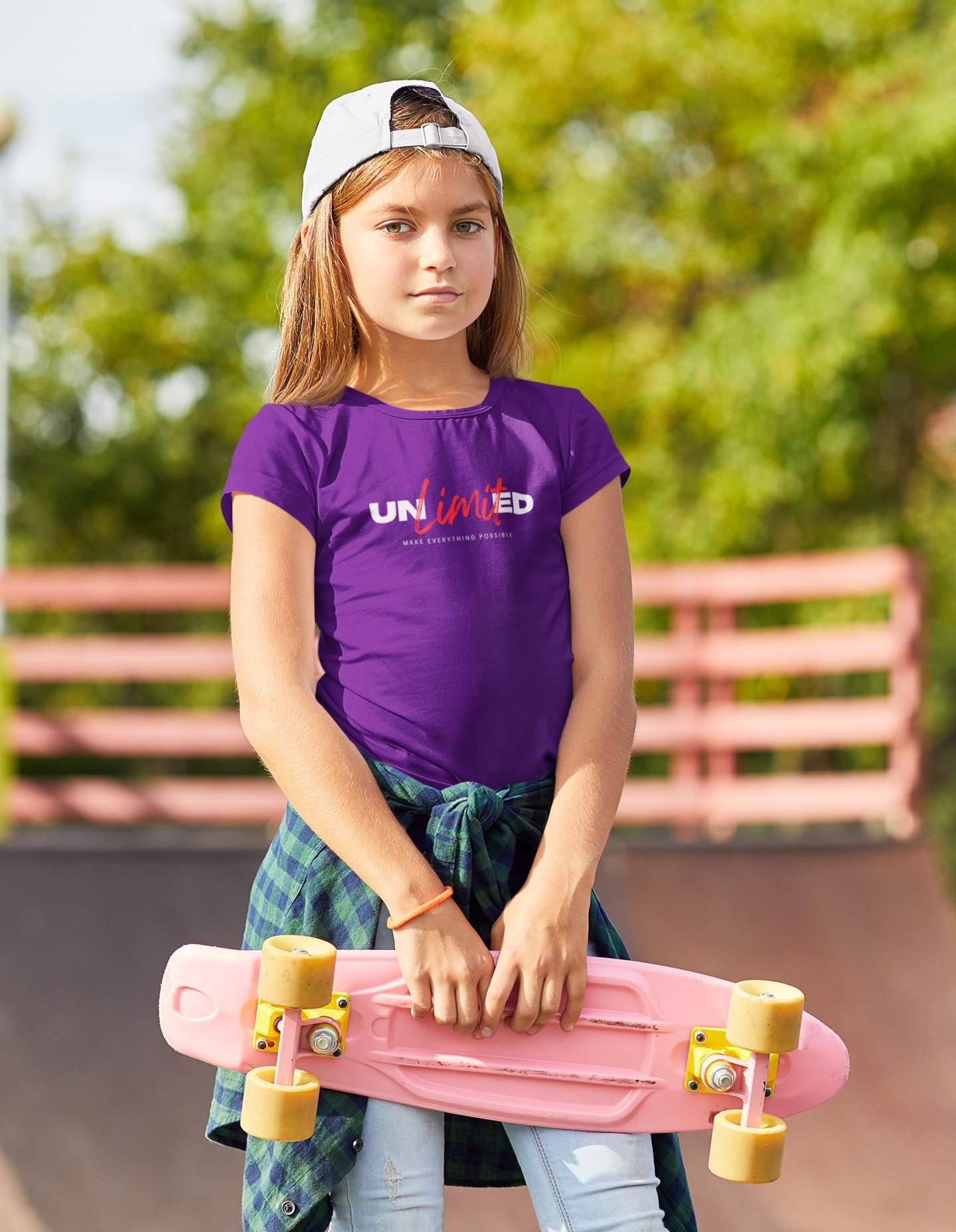 Slogan T Shirts Youth/Kids Motivational | Unlimited purple girls