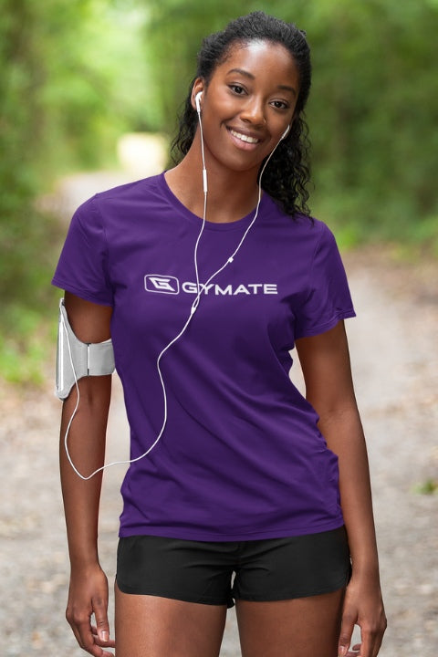 Recycled Womens Running Tops & Gym T-shirt Flex purple