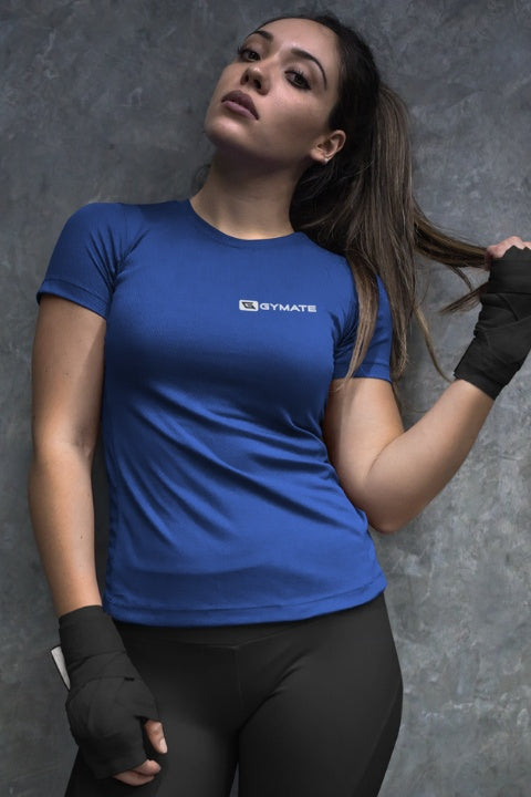 Womens Gym tops & t-shirts activewear core 2 royal blue