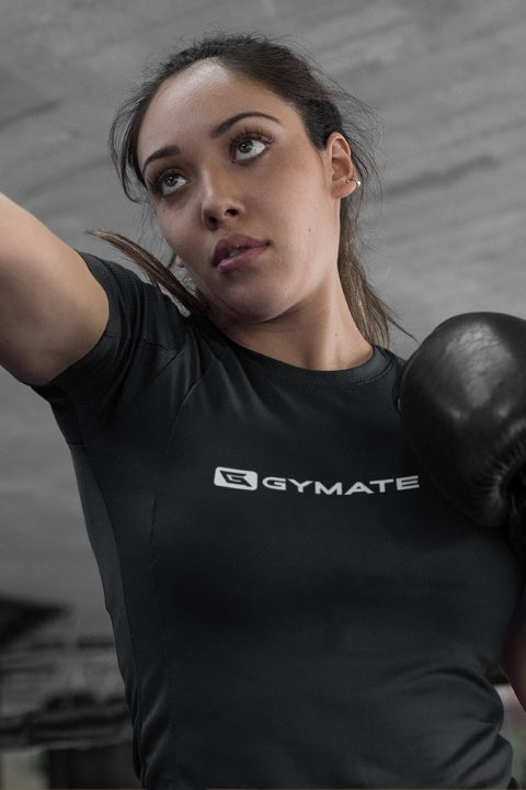 Womens Gym tops & t-shirts activewear core black