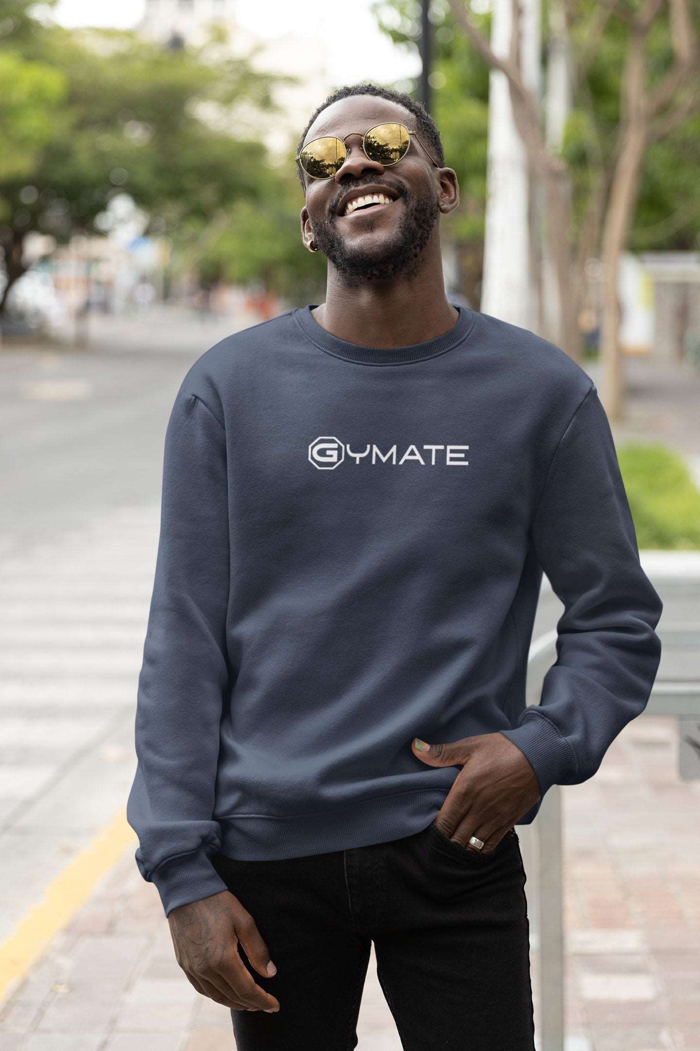 Mens Sweatshirt Gymate Logo [large/ctr] airforce blue