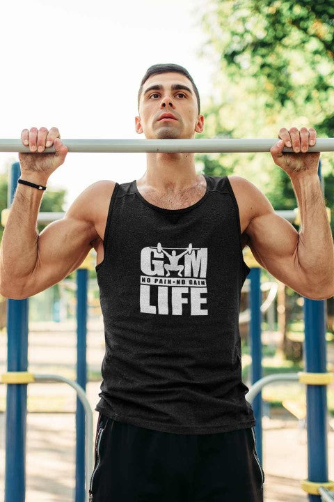 Vest Tops For Men 'Gym Life' black