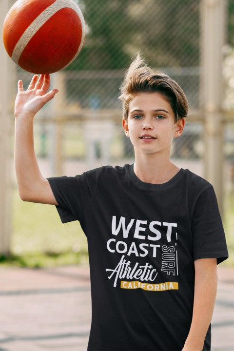 Slogan T Shirts Youth/Kids West Coast Athletic black